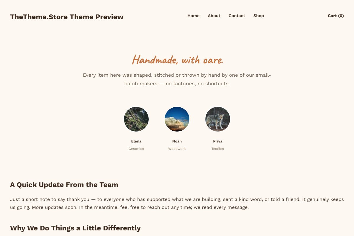 ArtisanMade WooCommerce theme preview