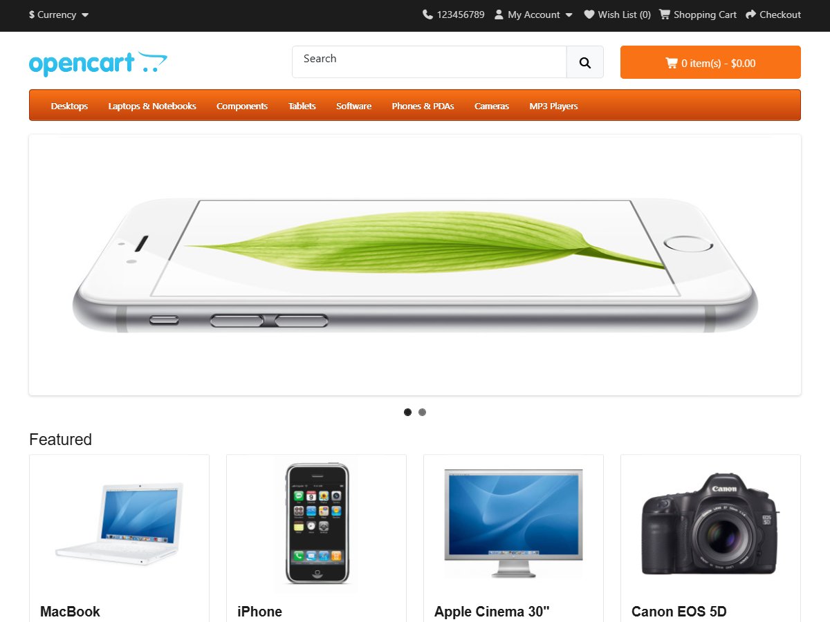 AutoForge OpenCart theme preview