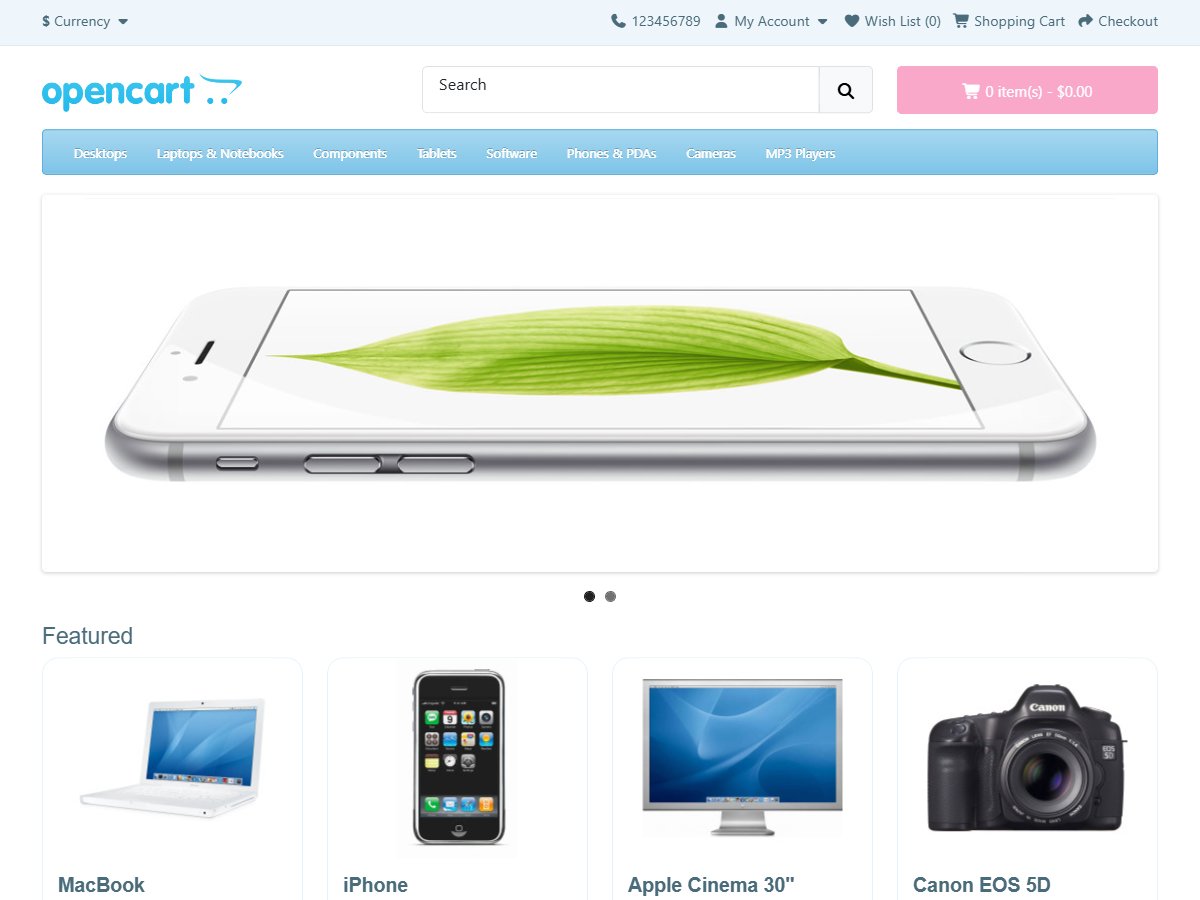 BabyNest OpenCart theme preview