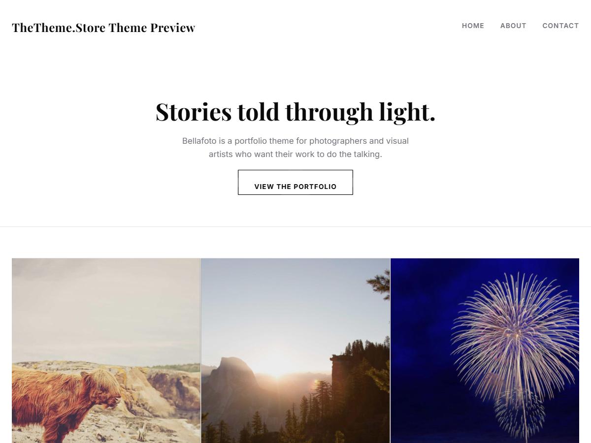 Bellafoto WordPress theme preview