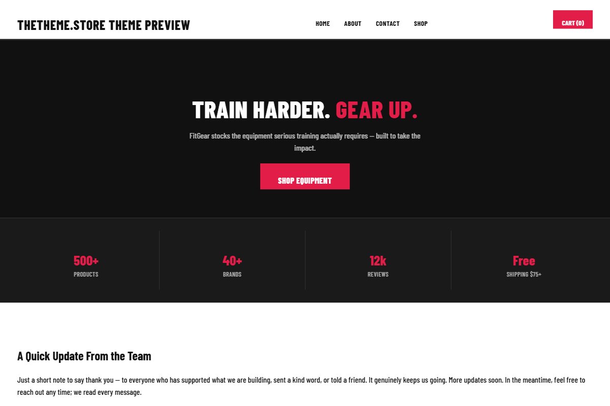 FitGear WooCommerce theme preview