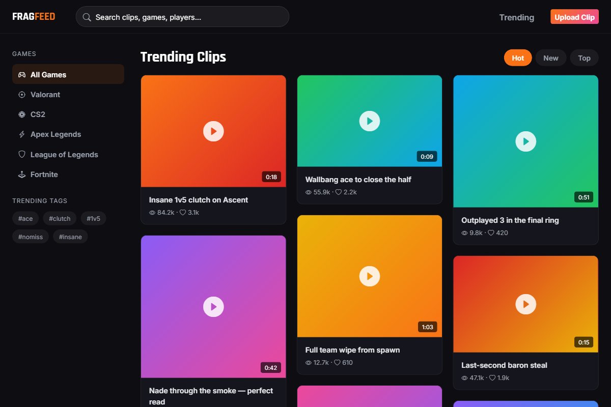 Frag Feed template preview