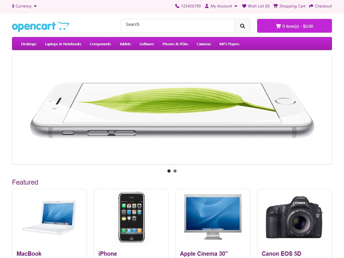 GiftGarden OpenCart theme preview