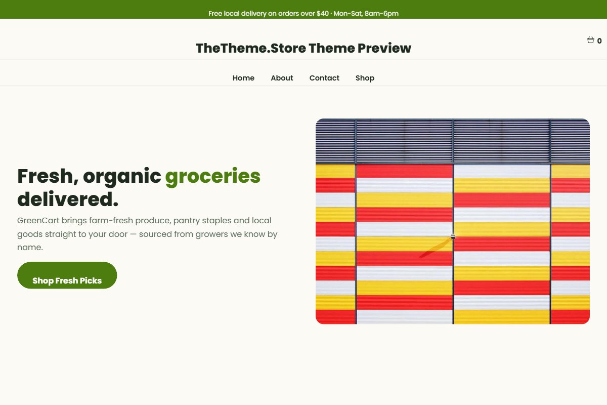 GreenCart WooCommerce theme preview
