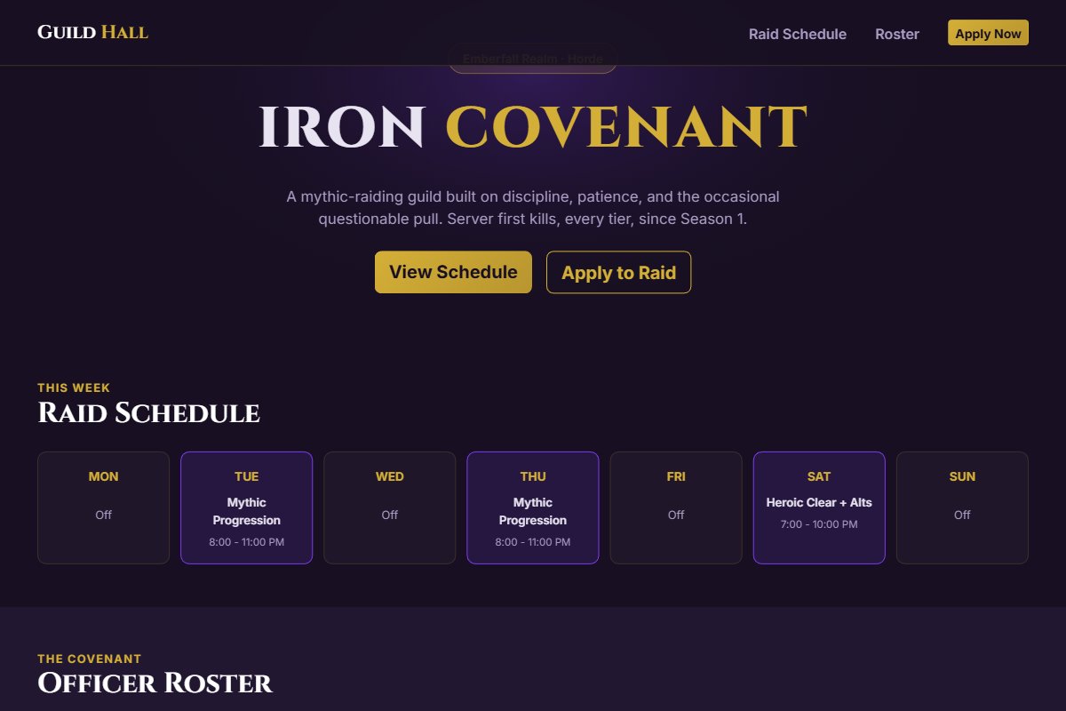 Guild Hall template preview
