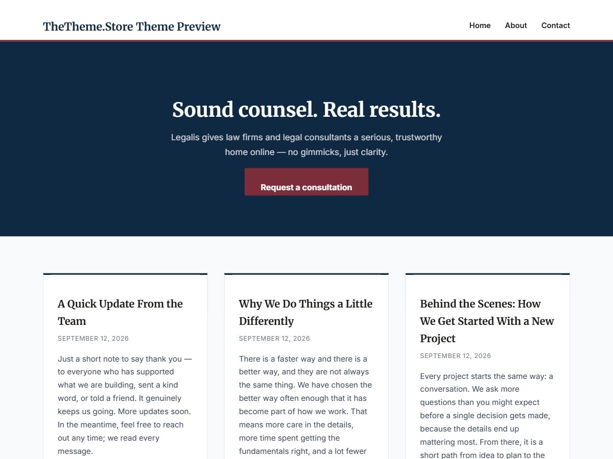 Legalis WordPress theme preview