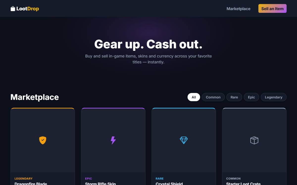 Loot Drop template preview