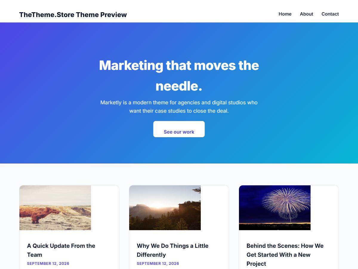 Marketly WordPress theme preview