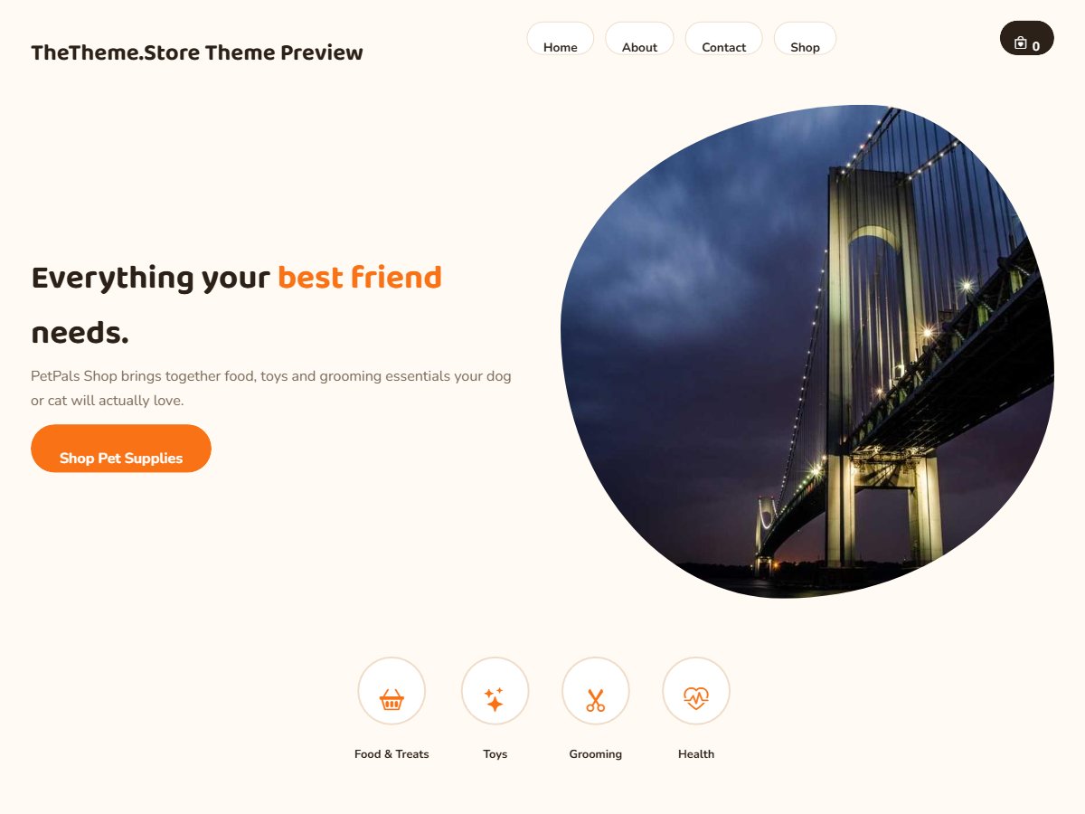 PetPals Shop WooCommerce theme preview