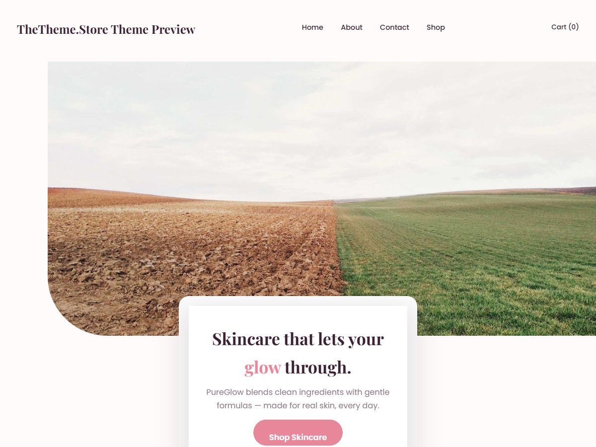 PureGlow WooCommerce theme preview