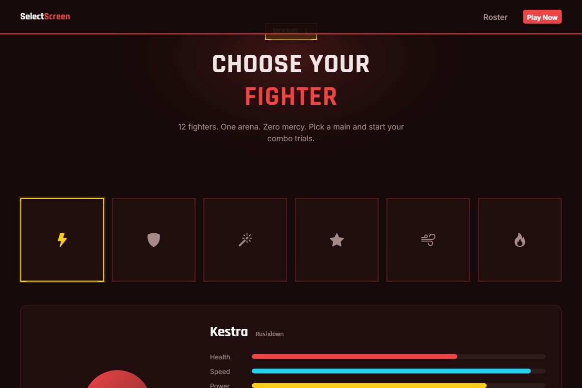Select Screen template preview