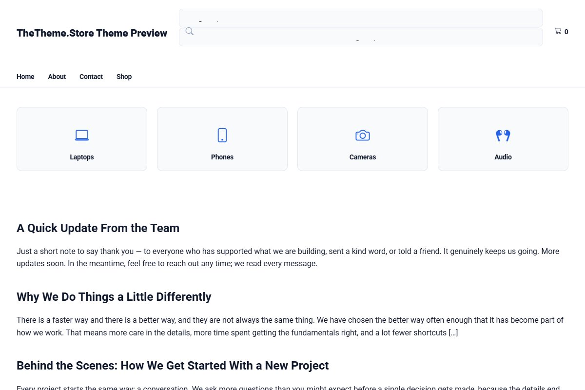 TechNest Store WooCommerce theme preview