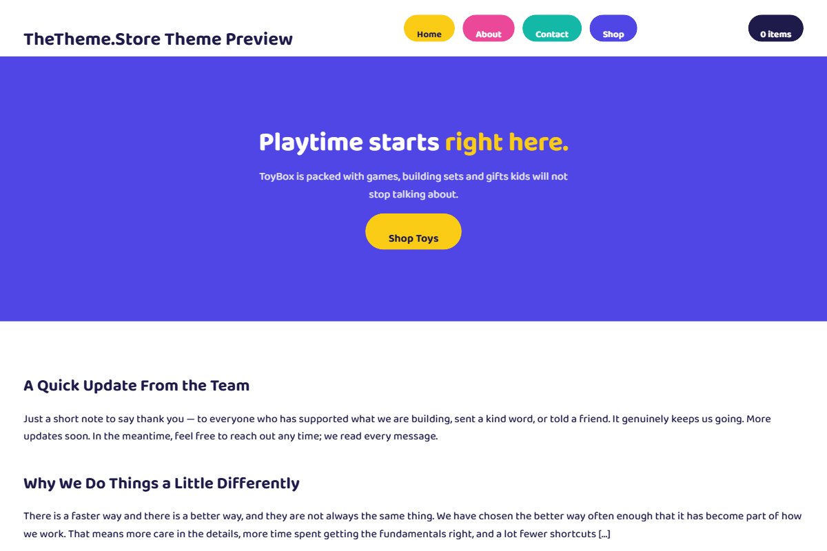 ToyBox WooCommerce theme preview