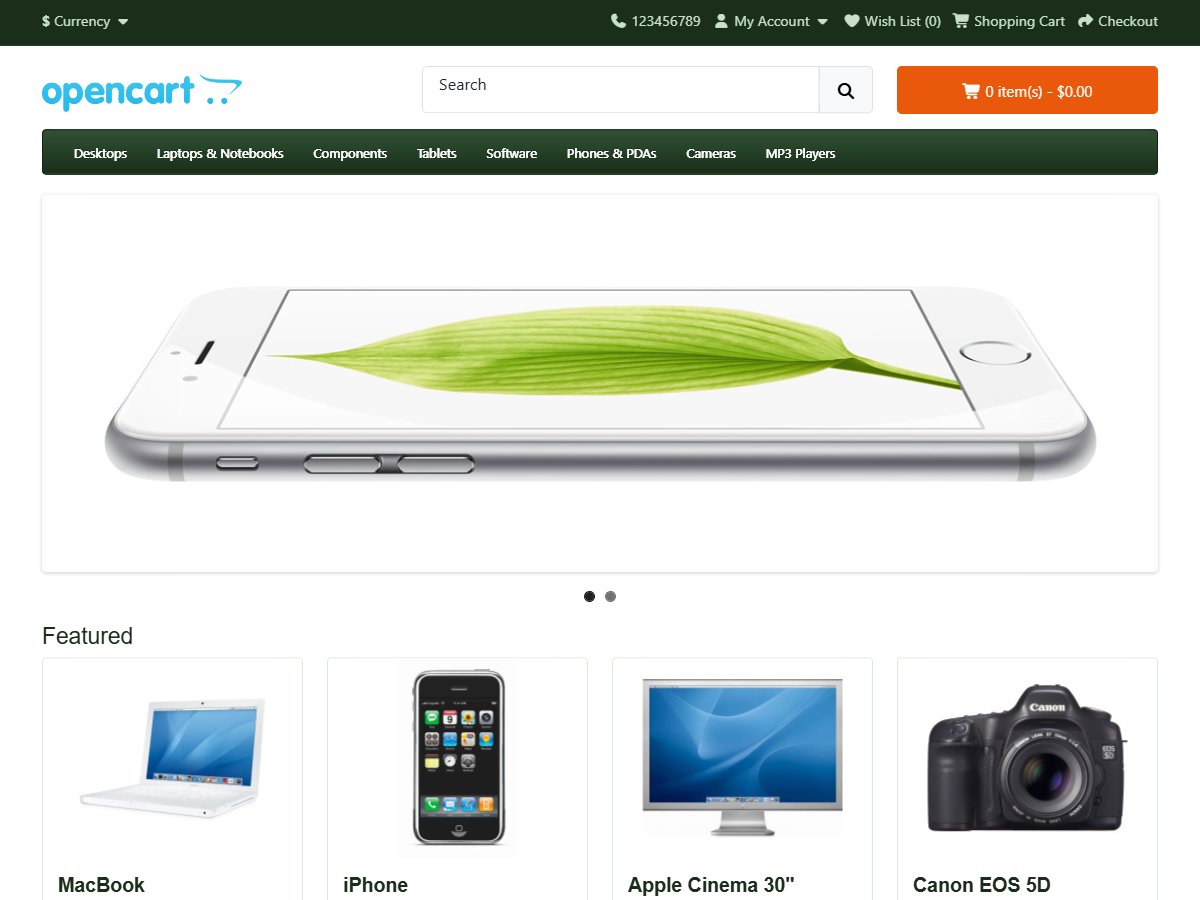 TrailBlazer OpenCart theme preview