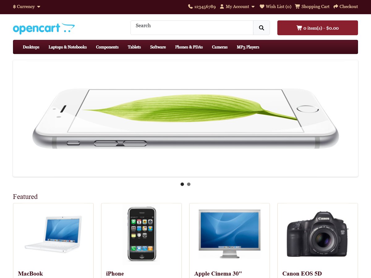 VineCellar OpenCart theme preview