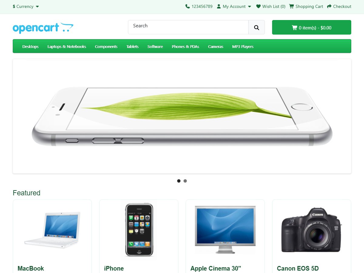 VitaWell OpenCart theme preview