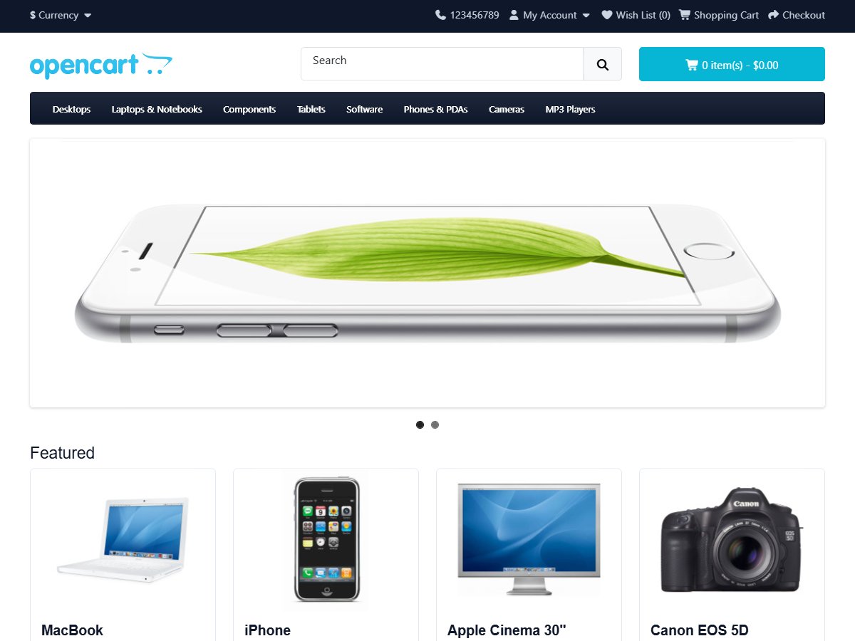 VoltNine OpenCart theme preview